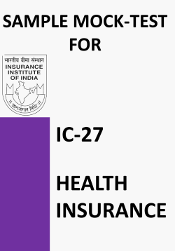 IC-27 Health Insurance