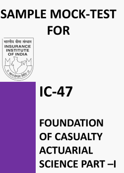 IC-47 Free Mock Test