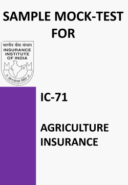 IC-71 Agriculture Insurance