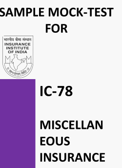 IC-78 Miscellaneous Insurance