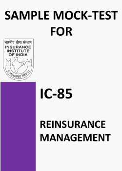 IC-85 ReInsurance Management